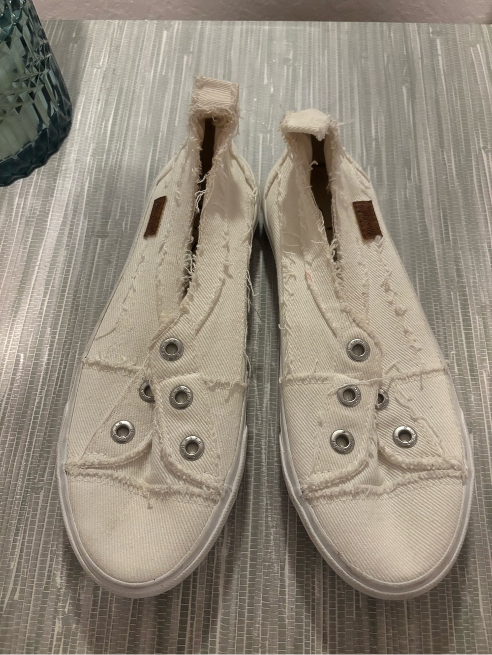 Casual Women's Slip-On Canvas Sneakers in Off-White